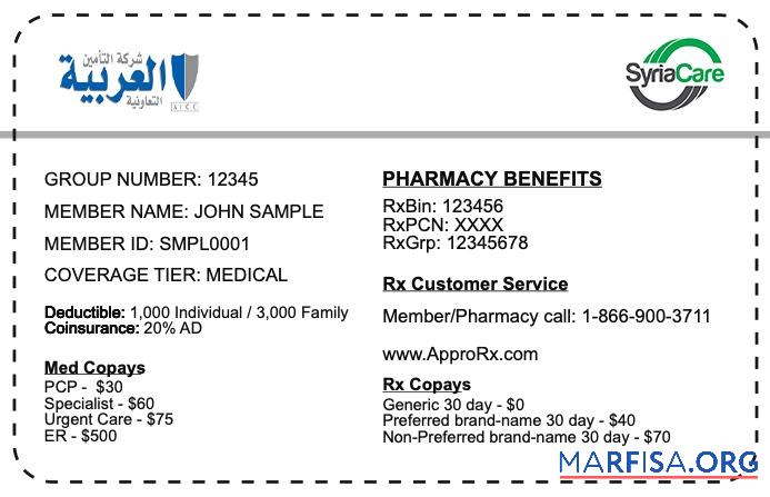 Downloadable Syria health insurance card download for verification